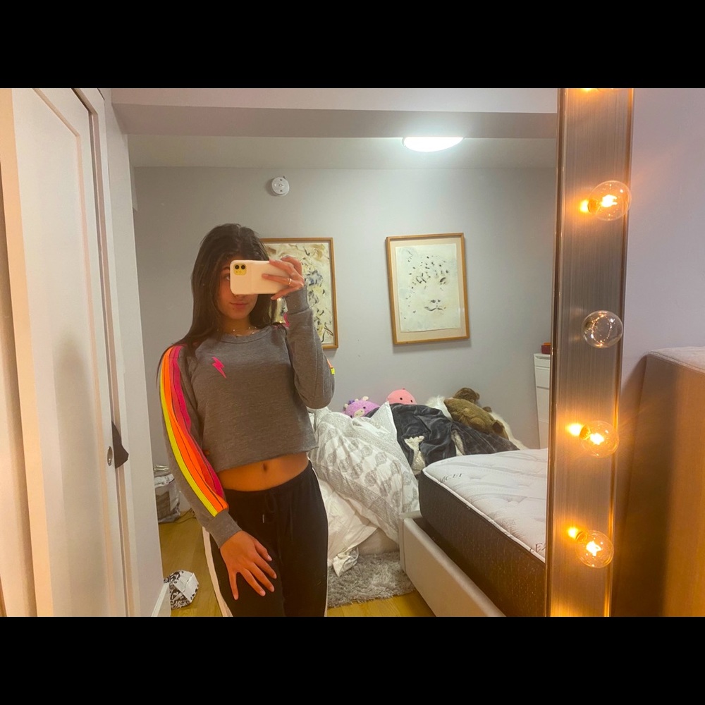 Aviator nation neon lighting bolt long sleeve